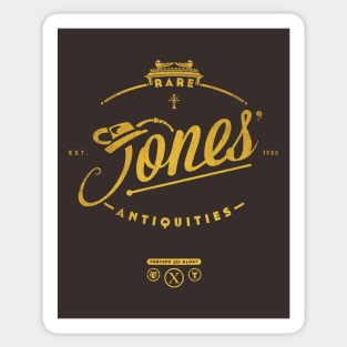 Jones' Rare Antiquities - gold Sticker